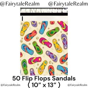 10”x13” Flip Flops Sandals ( 50 ) Poly Mailers, Shipping Envelopes, Gift Bags